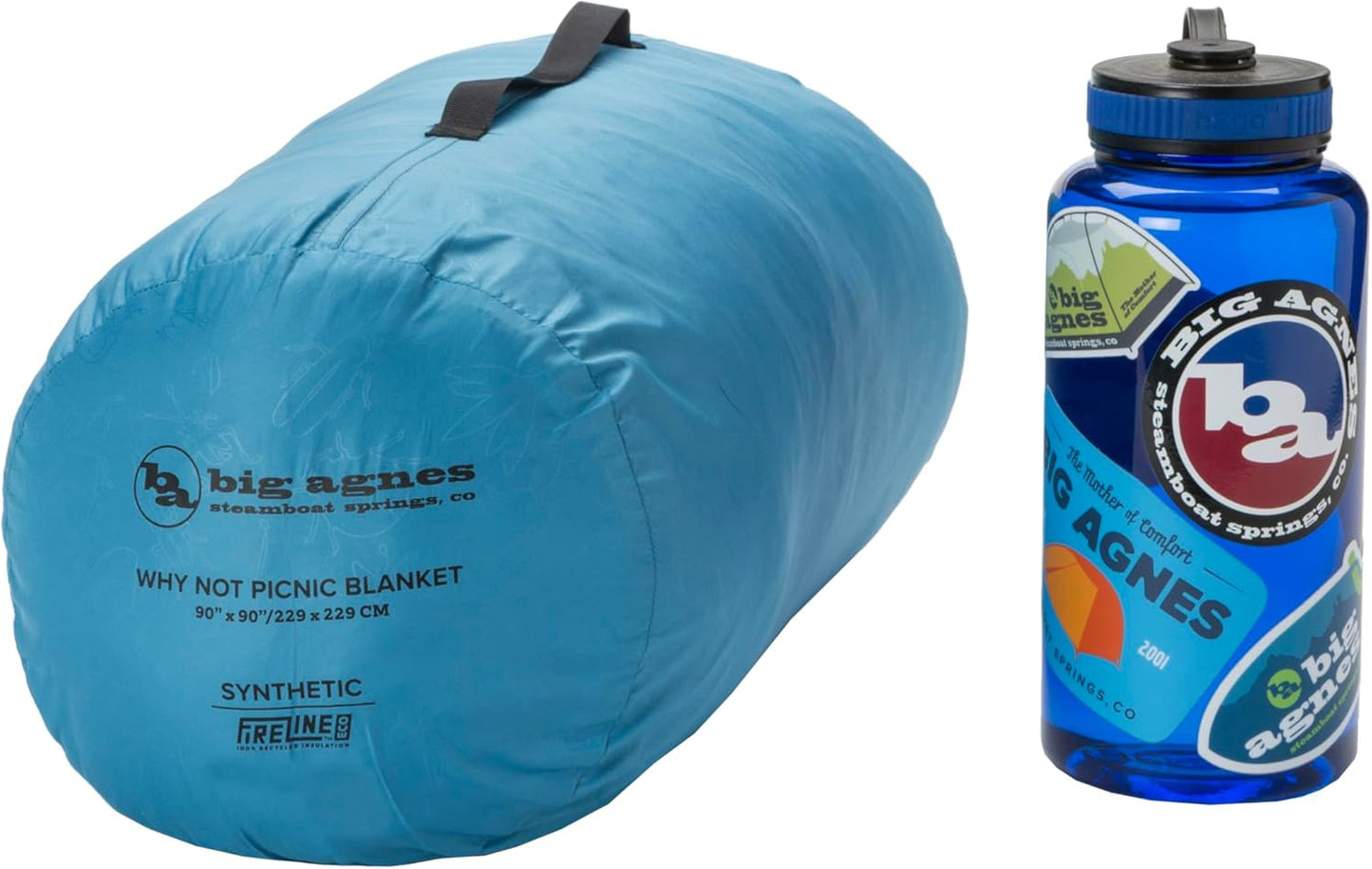 Big Agnes Why Not Picnic Blanket, 90x90 - Waterproof Outdoor Blanket with Insulation, Hidden Pocket & Stuff Sack for Camping, Beach, & Concerts