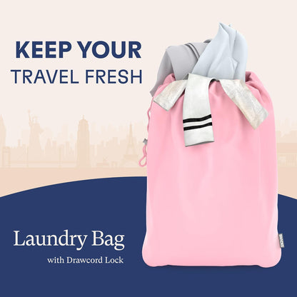 Shacke Premium 8 Packing Cubes Set - Lightweight Mesh Travel Luggage Organizers with Laundry Bag, 8-Piece Suitcase Storage System (Summer Pink)