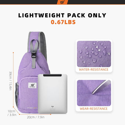 SKYSPER Sling Bag RFID Crossbody Sling Backpack Cross Body Shoulder Bag Travel Hiking Daypack for Women Men