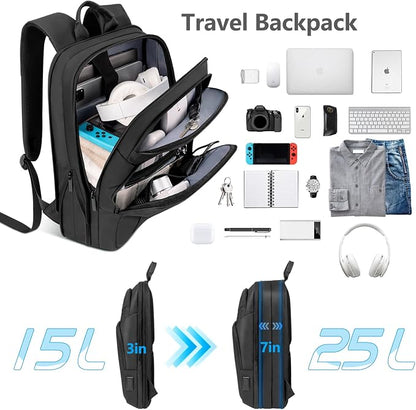 Backpack for Men Slim & Expandable Travel Laptop Backpack - Image 3