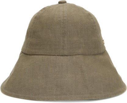 Linen Victorian Bonnet Hat Sun Cap, Foldable Summer Visor | New Katy
