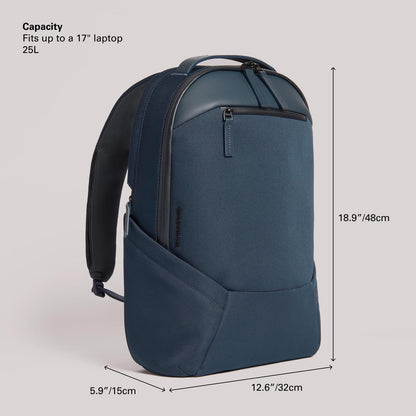 Troubadour Apex Backpack 3.0-25L Premium Laptop Backpack - Ergonomic & Water Resistant - Designed for Work and Travel - Navy