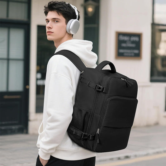 Travel Backpack for Men Women, Personal Item Travel Bag with Multi-Pockets, Airline Approved Carry on Backpack Fits 16inch Laptop, Waterproof Casual Backpack for College,Travel, Work