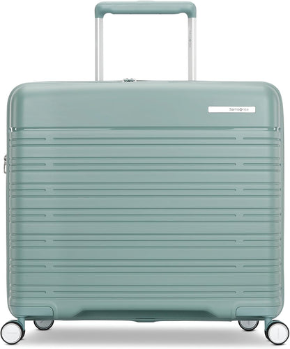 Samsonite Elevation Plus - Medium Hardside Luggage - Scratch Resistant Polypropylene Shell, RightHeight™ Adjustable Handle, Integrated AirTag Holder, TSA Lock, WetPak™ Compartment - Cypress Green
