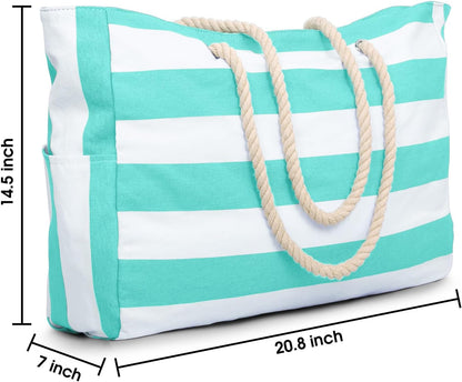 Becokan Beach Bags for Women Large Waterproof Beach Tote Bag Zipper Beach Bags Waterproof Sandproof Swim Pool Bag Large Tote