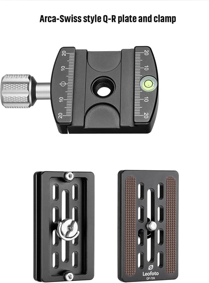 Leofoto Carbon Fiber Travel Tripod with 360° Ball Head, Lightweight Compact Professional Camera Tripod, Weight 4lbs, Max Loads 33lbs/15kg (LS-324CX+LH-40)