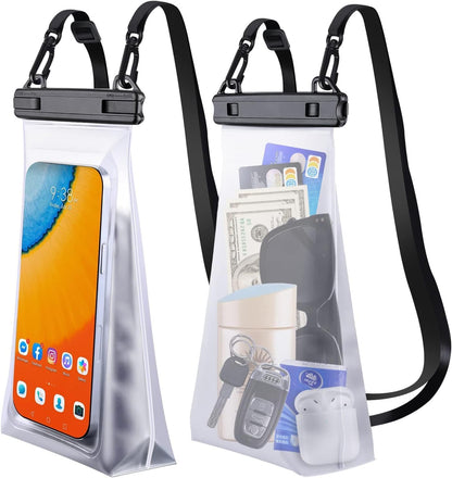 Large Capacity Waterproof Phone Pouch Floating, Waterproof Bag Case for iPhone 15 14 Pro Max 13 12 11 X XR 8 Plus Samsung Up to 6.9'', IPX8 Water Proof Phone Dry Bag for Boating Swimming Kayaking