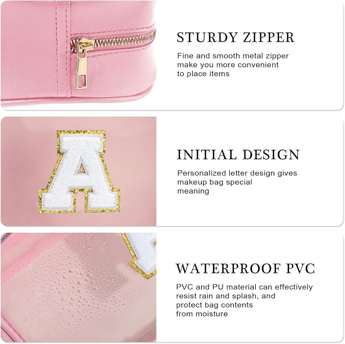 YOOLIFE Initial Travel Makeup Bag Pouch - Image 5