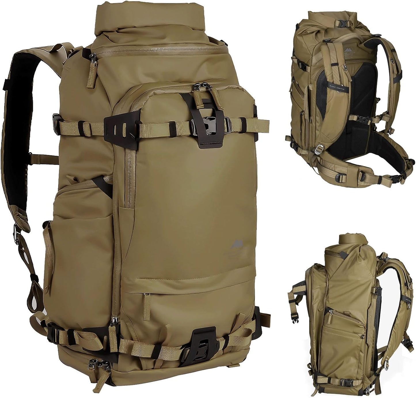 Tenzing 40L Camera Backpack, Waterproof Travel Photography Bag with Rain Cover, Fits DSLR/Mirrorless Cameras, Drone, Lenses, Tripod & 16" Laptop – Brown