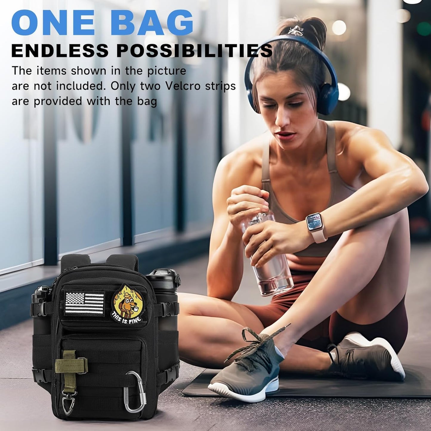 kcross 12L Mini Tactical Backpack for Men and Women, Tactical Backpack Small for Hiking, Small Tactical Bag