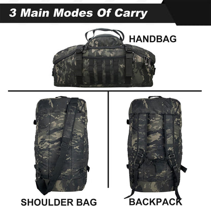 3 In 1 Military Backpack Travel Duffle Bag for Weekender Gym Traveling Workout Deployment