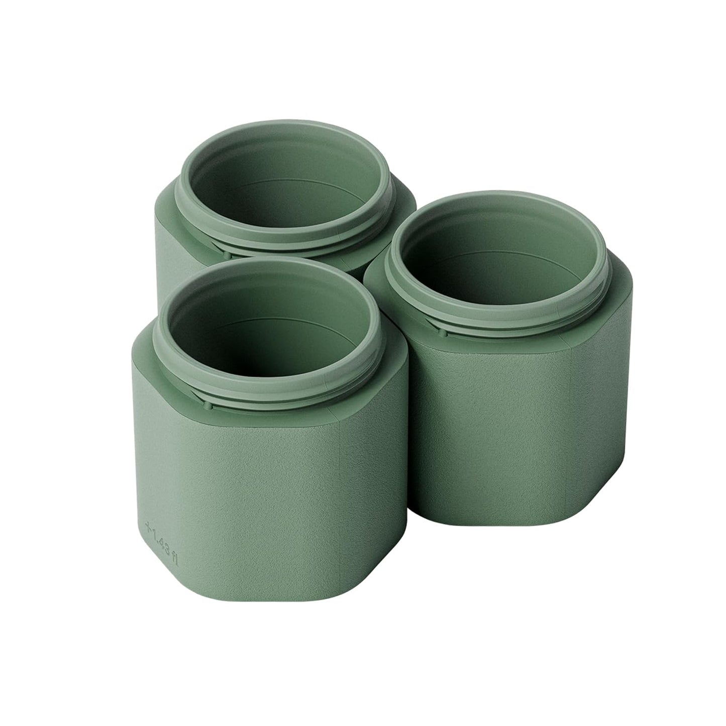 Cadence Extender - Add On to Any Flex Magnetic Containers with Lids,Extension to Travel Bottles for Toiletries - Carry On Travel Essentials For Women/Men - Adds Additional 1.43 fl oz - 3pk, Eucalyptus