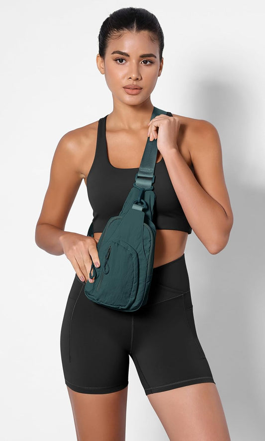 ODODOS Daily Sling Bag with Adjustable Straps Crossbody Chest Bag Lightweight Small Backpack for Casual Traveling Hiking