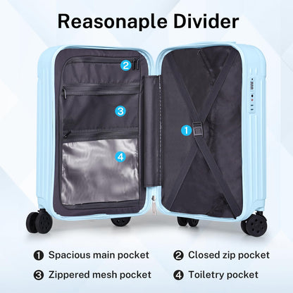 Krute Luggage 28 Inch Suitcase with Wheels PC+ABS Large Hardside Suitcases TSA Lock Checked Luggage