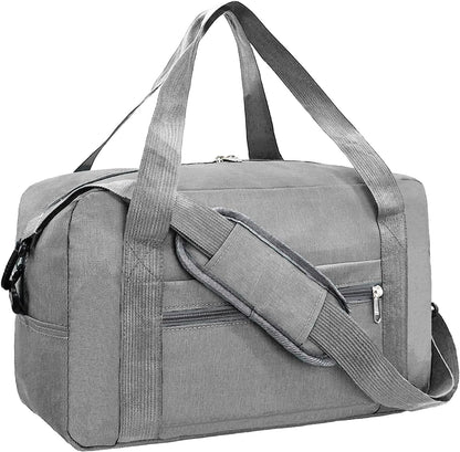 15 Inch Small Carry On Bags for Airplanes Spirit Airlines Personal Item Bag Underseat Foldable Travel Duffle Gym Bags for Women Men(20L, Dark Grey)