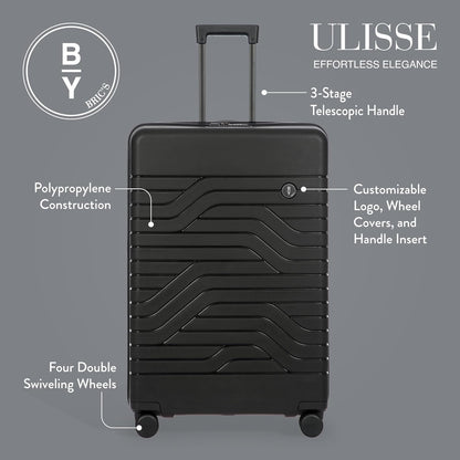 Bric's 30" Expandable Spinner Suitcase - Travel Luggage with TSA-Approved Lock and Hard Shell Exterior - B|Y Ulisse - Black