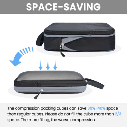 BAGAIL 6 Set Ultralight Compression Packing Cubes Packing Organizer for Travel Accessories Luggage Suitcase Backpack