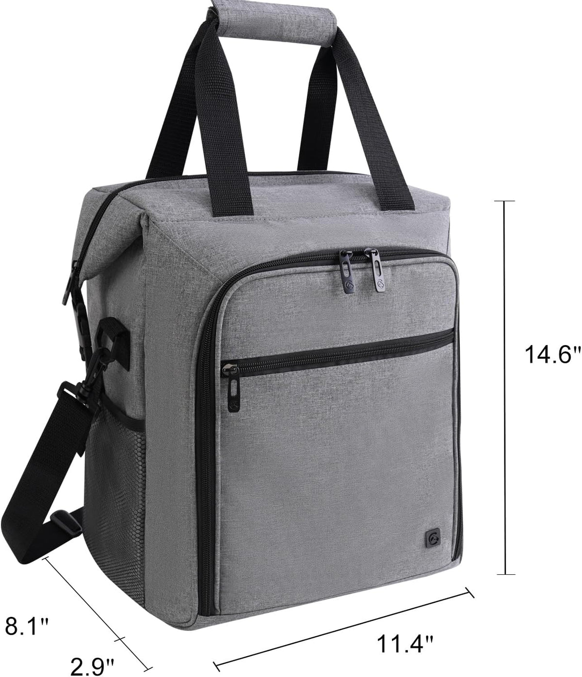 ALLCAMP 6 Bottle Wine Gift Bag - Insulated Tote Cooler, Adjustable Strap, Includes 6 Wine Glasses, Napkins & Corkscrew, Portable Travel Gifting(Gray)