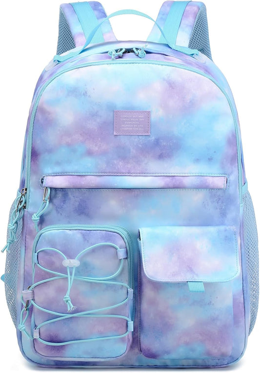Lohol Galaxy Backpack for Kids Teen Girls, Casual Daypack with Anti Theft Pocket for Travel School (Galaxy C)