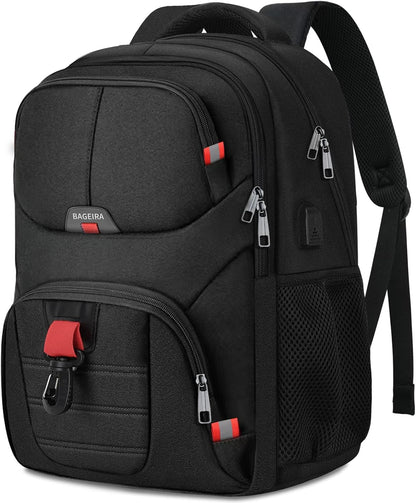 Black Backpack for Men, School Backpack for Boys Teens, Backpacks for School, College backpack, Book Bag, Water Resistant Bookbag, Business Work Travel Mochilas escolares para adolescentes