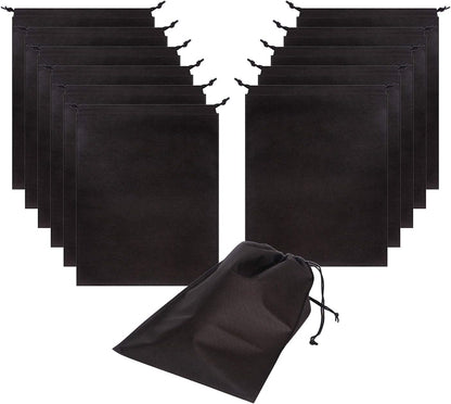 12 Pack Shoe Bags for Travel Non-Woven with Rope for Men and Women Large Shoes Pouch Storage Packing Organizers