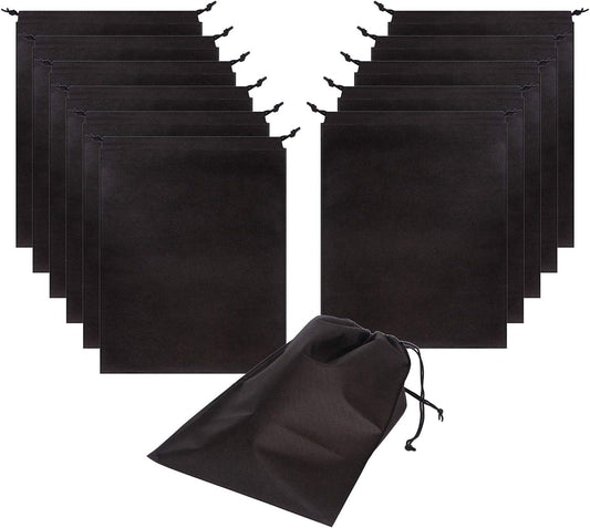 12 Pack Shoe Bags for Travel Non-Woven with Rope for Men and Women Large Shoes Pouch Storage Packing Organizers