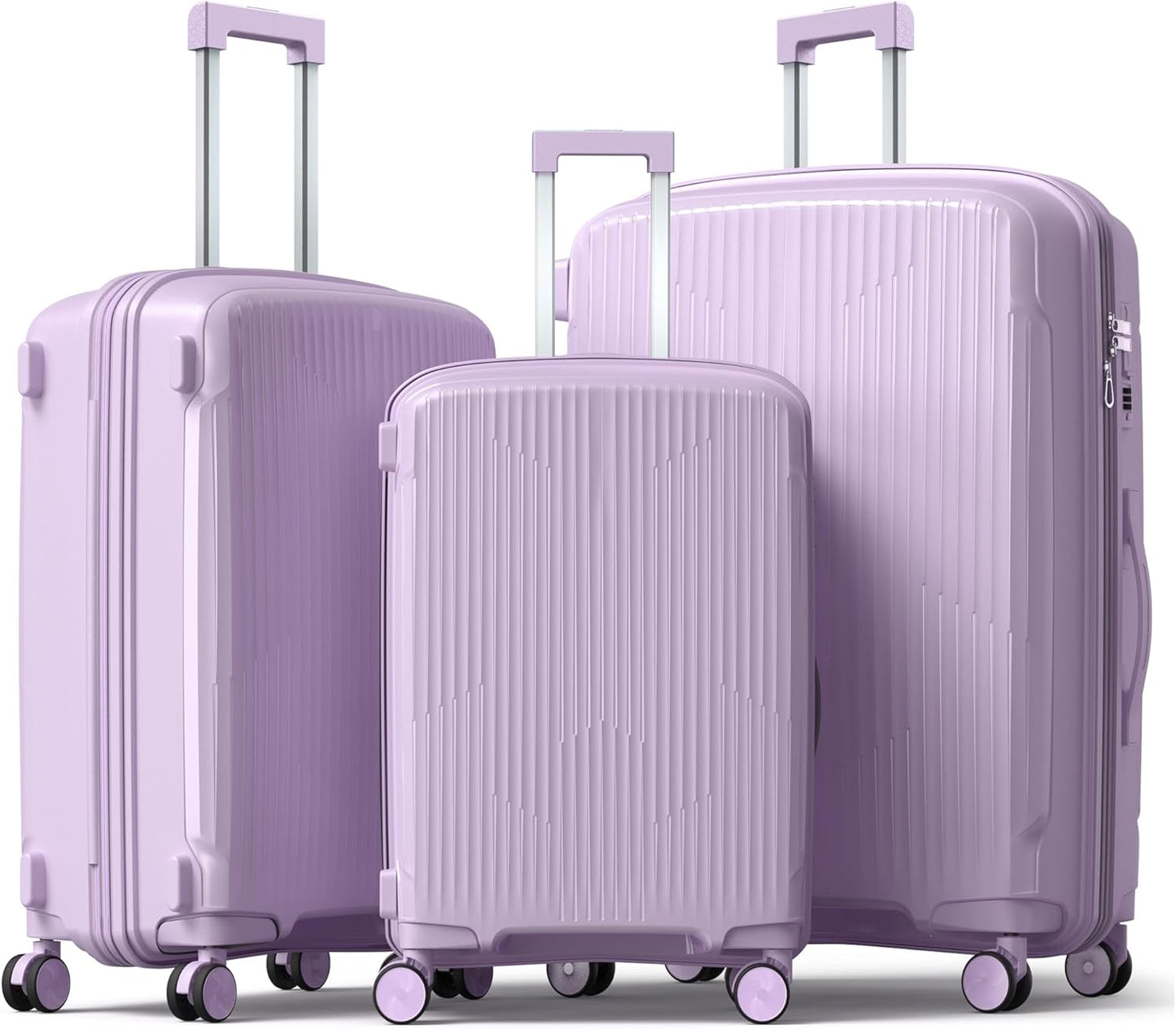 Nazhura Luggage Set, 3-Piece Hardside Suitcase Set, 20-inch Carry On, 24-inch, 28-inch Luggage