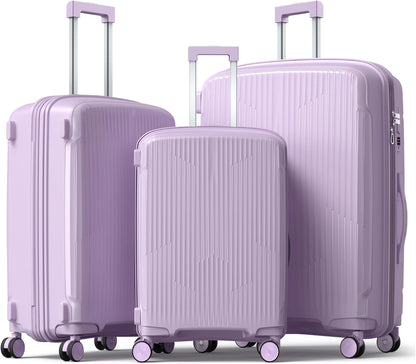 Nazhura Luggage Set, 3-Piece Hardside Suitcase Set, 20-inch Carry On, 24-inch, 28-inch Luggage