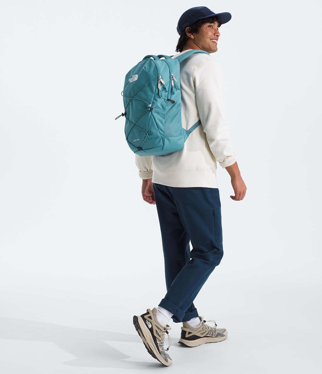 THE NORTH FACE Jester Everyday Laptop Backpack, Algae Blue/TNF White, One Size