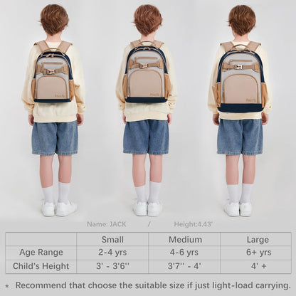 Cute Mini Toddler Backpacks for Boys 2-4 Little Kids Backpack Preschool Bookbag (Brown Gray)