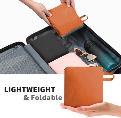 ZOMFELT Hiking Backpack for Women Men, 15L Lightweight Packable Backpacks for Trip, Water Resistant Small Travel Backpack, Foldable daypack for Hiking, Walking, Cycling, Camping, Orange