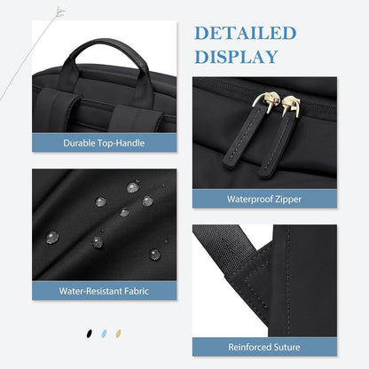 Travel Backpack for Women Personal Carry On Bag Business Weekender Hiking Multilayer Laptop Bag,16 Inch,Black