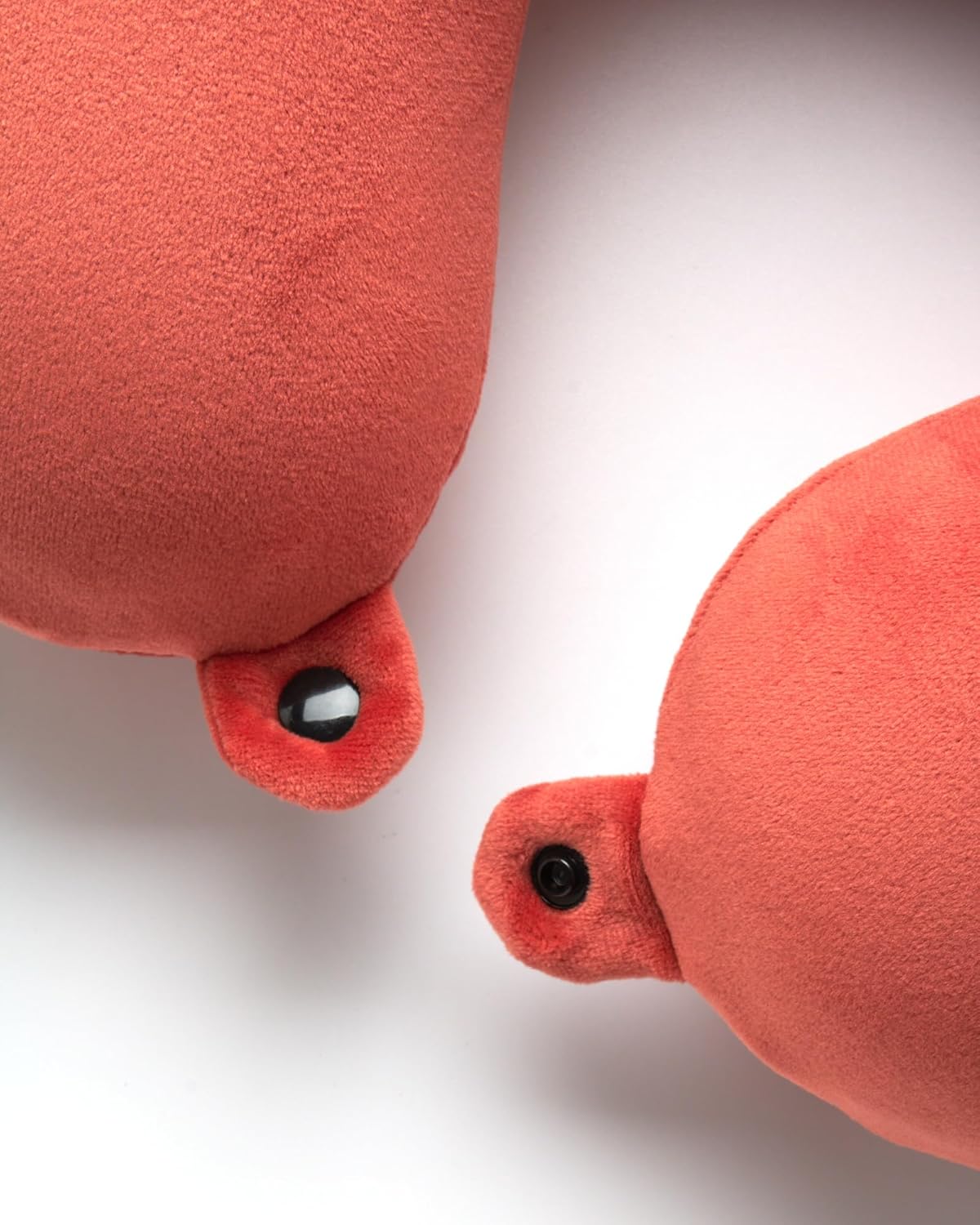 Brookstone Travel Neck Pillow - Lightweight Fleece Casing U-Shaped Stuffable Memory Foam Travel Pillow for Sleeping and Neck Support, Terra Cotta