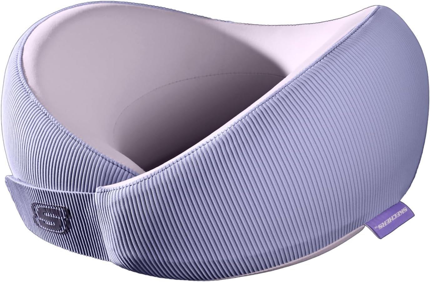 Skechers Women's Memory Foam Neck Pillow, Comfortable & Breathable Travel Pillow,Neck Pillow Airplane for Travel, Car Rides, Home, and Office Use, Ergonomic Design for Men and Women,Purple