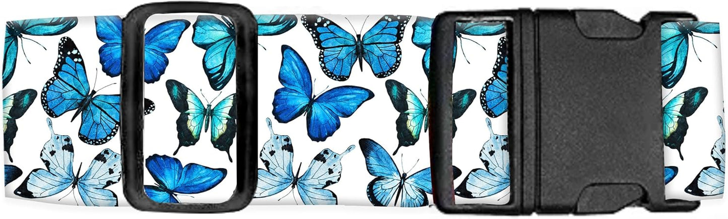 Luggage Straps for Suitcases Travel Belt Accessories, Cute Suitcase Strap, Adjustable Luggage Belt Strap, Heavy Duty with Quick-Release Buckle Luggage Strap Cute Butterfly