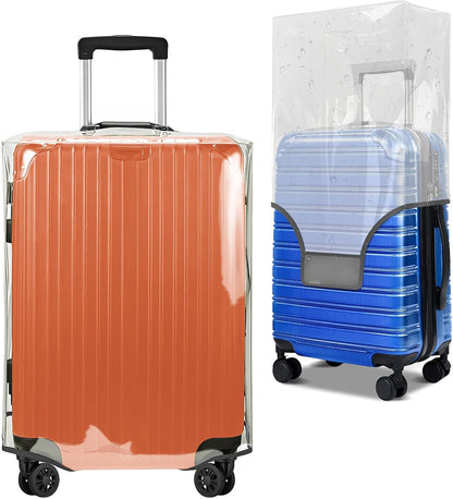 Clear Luggage Cover for 28 inch Suitcase Tsa Approved Thicken PVC Plastic Suitcase Protector Cover for Baggage Travel Waterproof.