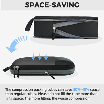 BAGAIL 6 Set Ultralight Compression Packing Cubes Packing Organizer for Travel Accessories Luggage Suitcase Backpack