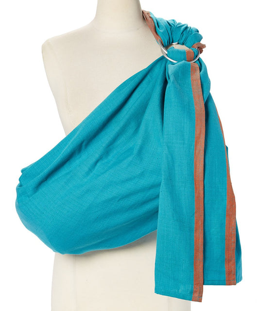 Hip Baby Wrap Ring Sling Baby Carrier for Infants and Toddlers - Beautiful, 100% Soft Cotton Baby Wraps Carrier For Babies 8-35 lbs, Perfect Baby Shower Gifts Moms And Dads - Nursing Cover (Turquoise)