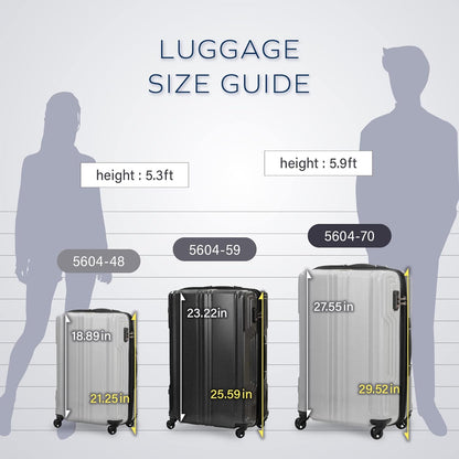 LEGEND WALKER BLADE-Ultralight PC Fiber Luggage, 21-inch, BlackCarbon, 5604-48-BKCB