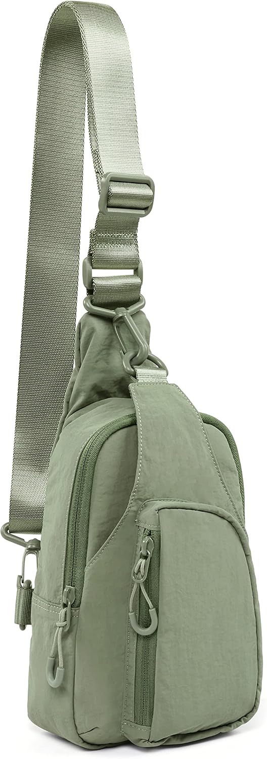 ODODOS Daily Sling Bag with Adjustable Straps Crossbody Chest Bag Lightweight Small Backpack for Casual Traveling Hiking