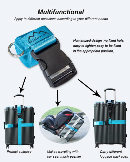 Car Seat Travel Belt to Suitcase,Car Seat Travel Strap to Convert Kid Car Seat and Carry-on Luggage into an Airport Car Seat Stroller,Safe Travel Solution for Transport