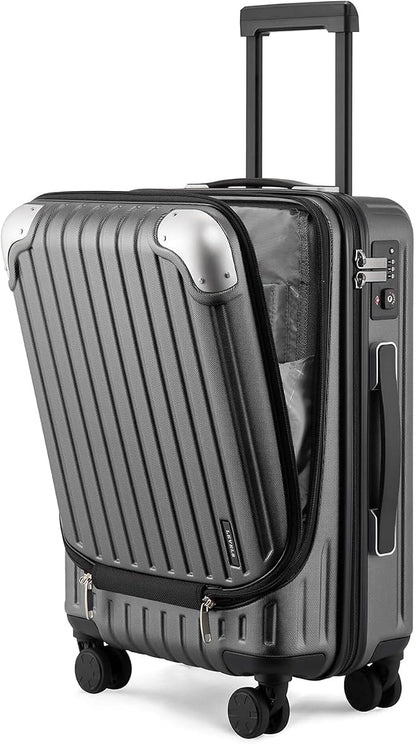 LEVEL8 Grace Carry on Luggage 22x14x9 Airline Approved, 20 Inch Hard Shell by LEVEL8