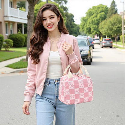 Bluboon Lunch Bag for Women Men Cute Corduroy Lunch Tote Bags Reusable - Image 5