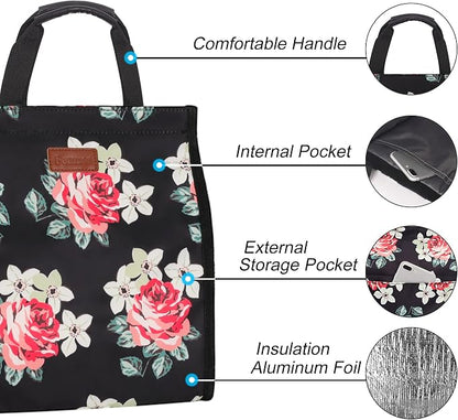 Lunch Bags for Women Insulated Reusable Lunch Tote - Image 3