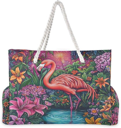 senya Large Beach Bags Totes Canvas Tote Shoulder Bag Soft Wave Water Resistant - Image 2