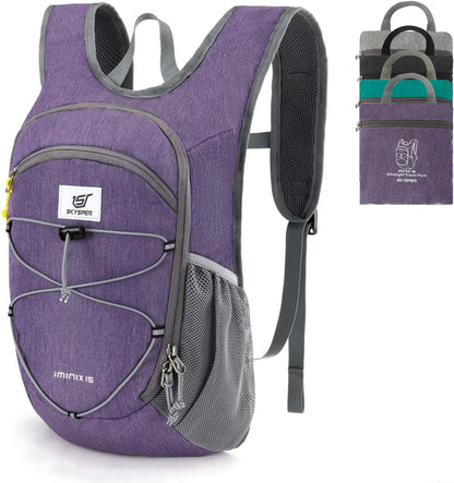 SKYSPER 15L/20L Foldable Hiking Backpack Lightweight Packable Travel Daypack with Chest Strap Small Folding Pack for Walking