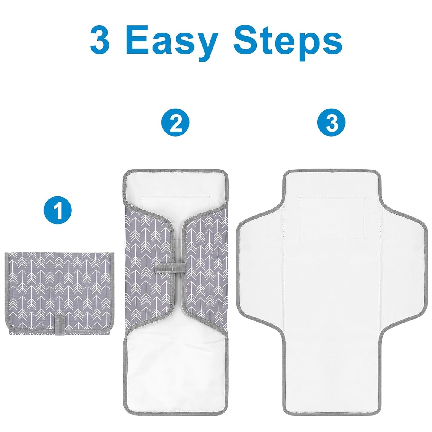 Accmor Portable Diaper Changing Pad, Waterproof Baby Changing Mat, Foldable Travel Diaper Changing Pads for Baby