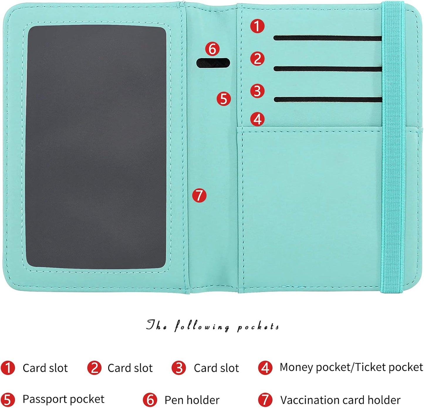 ZOPPEN Passport Holder Wallet, Passport Cover Travel Wallet Women Travel Essentials Accessories Document Organizer Travel Must Haves Rfid Blocking Cover Case for Women and Men, Map