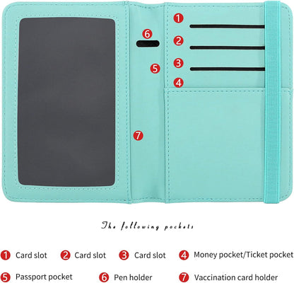 ZOPPEN Passport Holder Wallet, Passport Cover Travel Wallet Women Travel Essentials Accessories Document Organizer Travel Must Haves Rfid Blocking Cover Case for Women and Men, Map