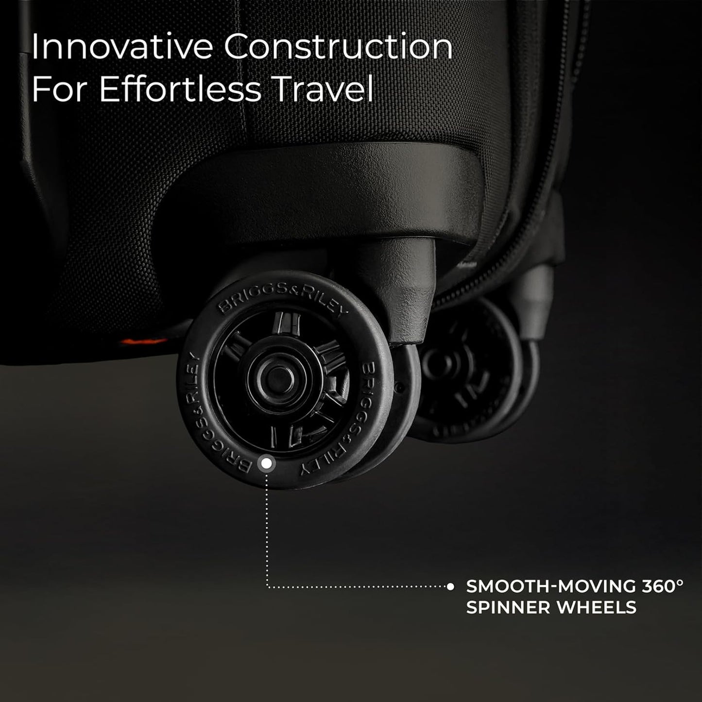 Briggs & Riley Cabin Spinner - Carry On Luggage for Travel, Suitcases with Wheels, Softside Rolling Bag for Men & Women, Fits Under Plane Seat, Telescoping Handle - ZDX Collection, Hunter